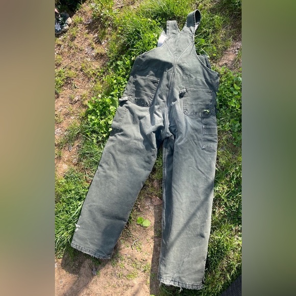 VERY RARE VTG Moss Green Carhartt Overalls - Picture 4 of 7